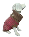 WAG&WOOL メリノラムウールドッグジャンパー ピンクチェック