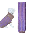 WAG＆WOOL　メリノラムズウール　マフラー　パープルチェック　200㎝×26㎝