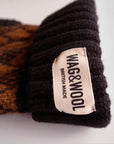 WAG＆WOOL メリノラムウールドッグジャンパー　ブラック＆ブラウンアーガイル