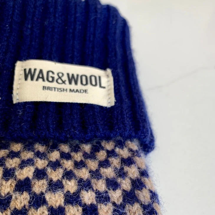 WAG＆WOOL　メリノラムウールドッグジャンパー　ネイビー